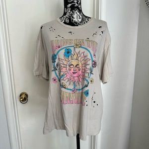 Distressed graphic tee
